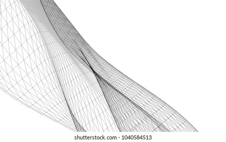 Abstract 3d structure. Geometric background