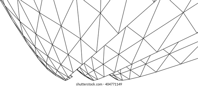 Abstract 3d structure. Geometric background