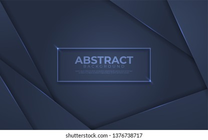 Abstract 3D style background Dark blue shiny light. Vector eps10 design.