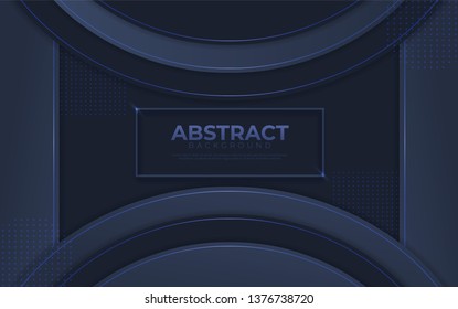 Abstract 3D style background Dark blue shiny light. Vector eps10 design.