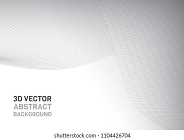 Abstract 3d surface. Distortion of space and matter. Modern technology for designing volume objects.