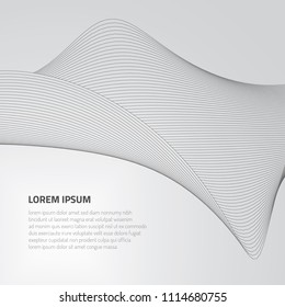 Abstract 3d surface. Distortion of space and matter. Modern technology for designing volume objects.