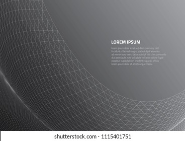 Abstract 3d surface. Distortion of space and matter. Modern technology for designing volume objects.