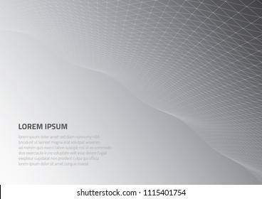 Abstract 3d surface. Distortion of space and matter. Modern technology for designing volume objects.