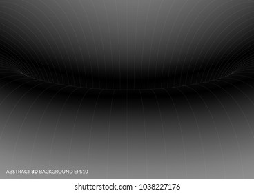 Abstract 3D surface. The illusion of distortion of space.