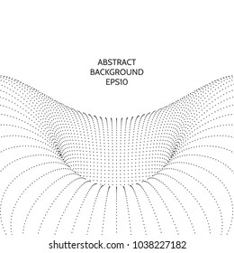 Abstract 3D surface. The illusion of distortion of space.