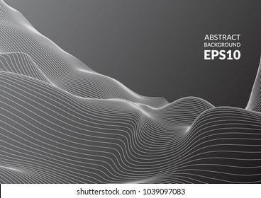 Abstract 3D surface. The illusion of distortion of space.