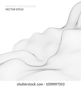 Abstract 3D surface. The illusion of distortion of space.