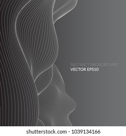 Abstract 3D surface. The illusion of distortion of space.