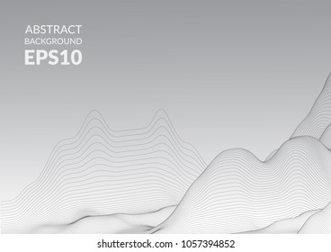Abstract 3D surface. The illusion of distortion of space.