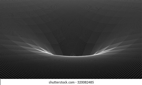 Abstract 3d surface looks like funnel