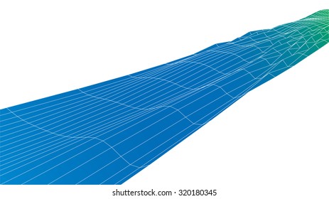 Abstract 3d surface looks like path