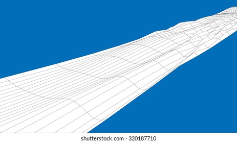 Abstract 3d surface looks like path