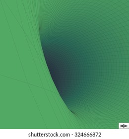 Resumen La Superficie 3d Parece Embudo. Mosaico. Estilo Tecnológico Futurista. Textura de fondo de cuadrícula de perspectiva. Ilustración vectorial.
