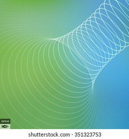 Resumen La Superficie 3d Parece Embudo. Estilo Tecnológico Futurista. Textura de fondo de cuadrícula de perspectiva. Ilustración vectorial.