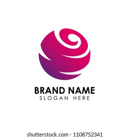 abstract 3d swirls globe logo design. Suitable for technology, travel, and business logo icon.