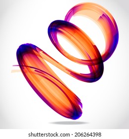 abstract 3d tech spiral circle tornado vector background