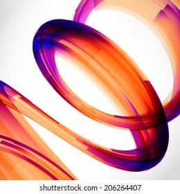 abstract 3d tech spiral circle tornado vector background