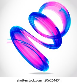 abstract 3d tech spiral circle tornado vector background