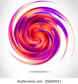 abstract 3d tech spiral circle tornado vector background