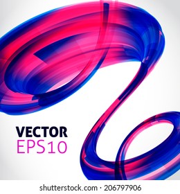 abstract 3d tech spiral circle tornado vector background