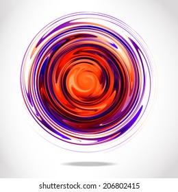 abstract 3d tech spiral circle tornado vector background