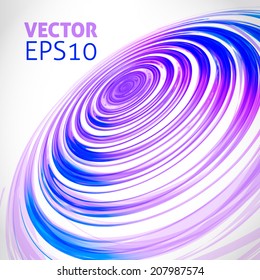 abstract 3d tech spiral circle tornado vector background