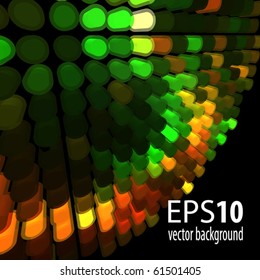 Abstract 3D techno background. Vector