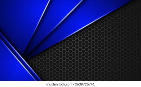 Abstract 3D technology background overlapping layers in space. Modern template elements future style concept for flyer, cover, brochure or landing page
