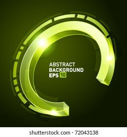 Abstract 3d technology circles vector backgound. Eps 10.