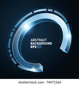 Abstract 3d technology circles vector backgound. Eps 10.