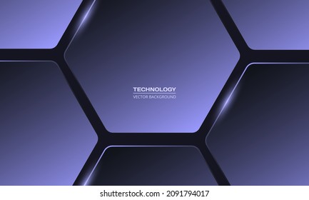 Abstract 3d technology hexagon very peri vector background. Three-dimensional honeycomb shapes texture color of the year 2022 very peri. Vector illustration