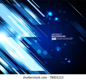 Abstract 3d technology lines with light vector background. Eps 10.