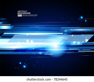 Abstract 3d technology lines with light vector background