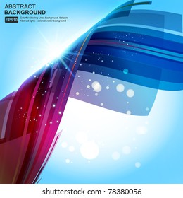 Abstract 3d technology lines with light vector backgound. Eps 10.