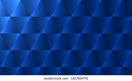 Abstract 3d technology and science blue neon triangles. Blockchain and cryptocurrency. Digital wallpaper. Business concept. Big data and artificial intelligence. Rendering computer virtual reality