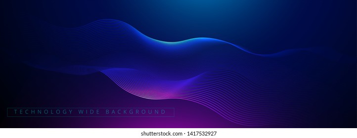 Abstract 3d technology and science neon visualization. Blockchain and cryptocurrency. Digital wallpaper. Business concept. Big data and artificial intelligence. Rendering computer virtual reality