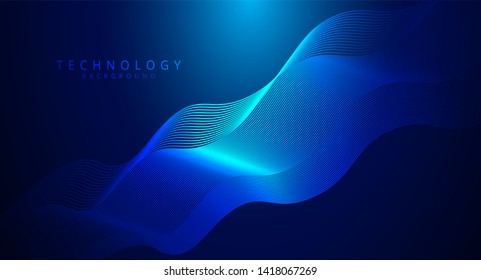 Abstract 3d technology and science neon visualization. Blockchain and cryptocurrency. Digital wallpaper. Business concept. Big data and artificial intelligence. Rendering computer virtual reality