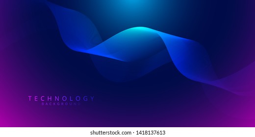 Abstract 3d technology and science neon visualization. Blockchain and cryptocurrency. Digital wallpaper. Business concept. Big data and artificial intelligence. Rendering computer virtual reality