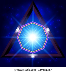 Abstract 3d technology vector background.