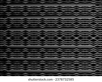 Abstract 3d texture vector black modern pattern background, grunge surface illustration wallpaper.