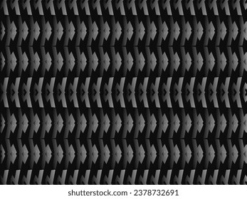 Abstract 3d texture vector black modern pattern background, grunge surface illustration wallpaper.