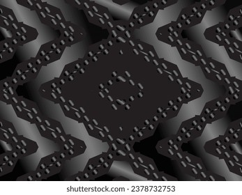 Abstract 3d texture vector black modern pattern background, grunge surface illustration wallpaper.