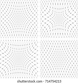 Resumen conjunto de fondos 3D texturizados. Arte vectorial.