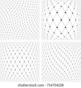 Abstract 3D textured backgrounds set. Vector art.