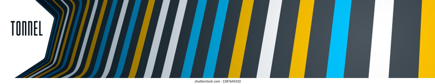 Abstract 3D trendy modern lines in perspective vector background, dimensional design cool element, funky style layout for ads posters banners and covers, perfect abstraction.