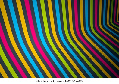 Abstract 3D trendy modern lines in perspective vector background, dimensional design cool element, funky style layout for ads posters banners and covers, perfect abstraction.