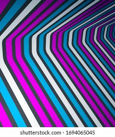 Abstrakte 3D-trendige, moderne Linien auf perspektivem Vektorillustration-Hintergrund, maßstabsgetreues Design-Element, funky Stil-Layout für Werbeplakate Banner und Cover, perfekte Abstraktion.