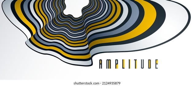 Abstract 3D trendy modern lines in perspective vector background, dimensional design cool element, funky style layout for ads posters banners and covers, perfect abstraction.