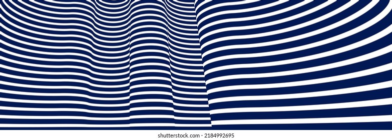 Abstract 3D trendy modern lines in perspective vector background, dimensional design cool element, funky style layout for ads posters banners and covers, perfect abstraction.